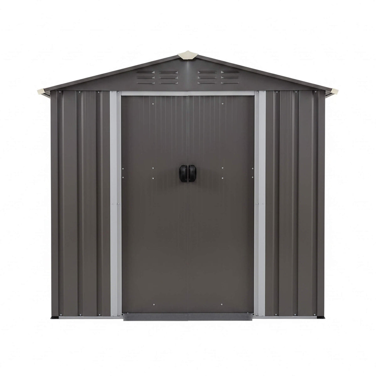 [04X06FT] Alora Outdoor All-Weather Galvanized Metal Storage Shed With Sliding Door (SAK96472)