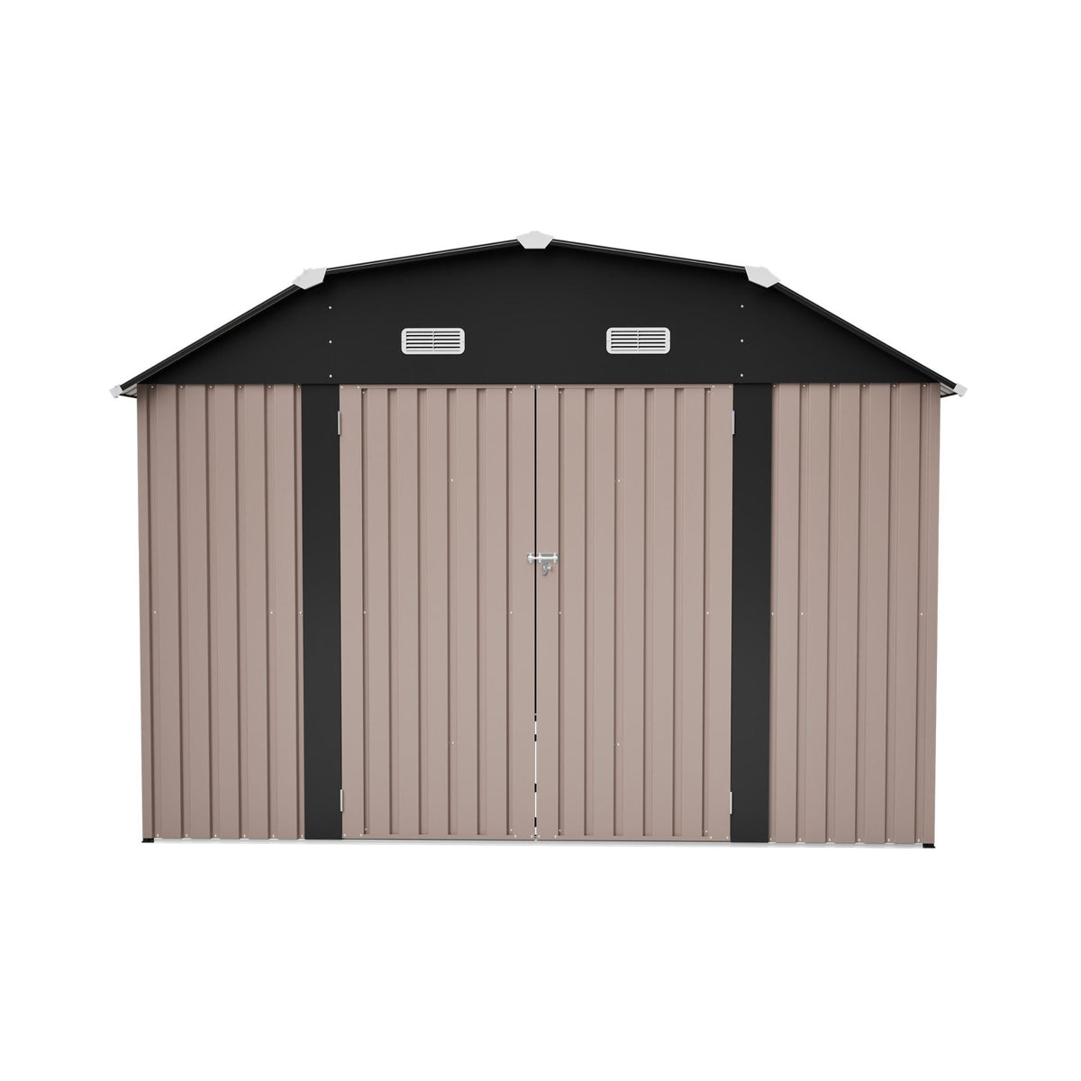 [10X12FT] Alora Heavy-Duty Outdoor Metal Storage Shed With Floor (SAK91820)