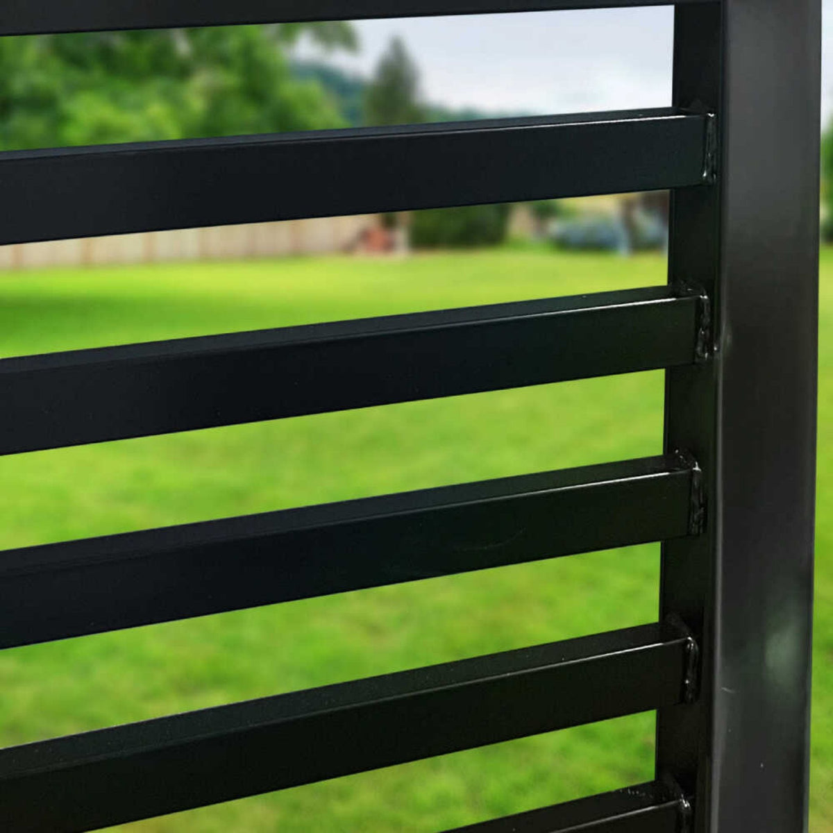 [12-18FT] Heavy-Duty Florence-Style Powder-Coated Galvanized Steel Dual-Swing Driveway Gate (SAK48168)