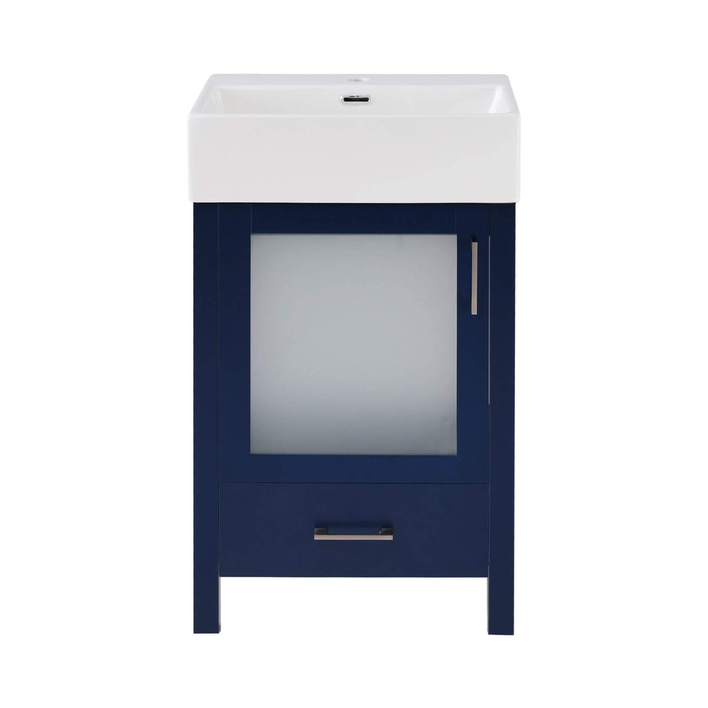 Nuvia 20-Inch Modern Bathroom Vanity With Ceramic Sink And Storage Cabinet (SAK83047)