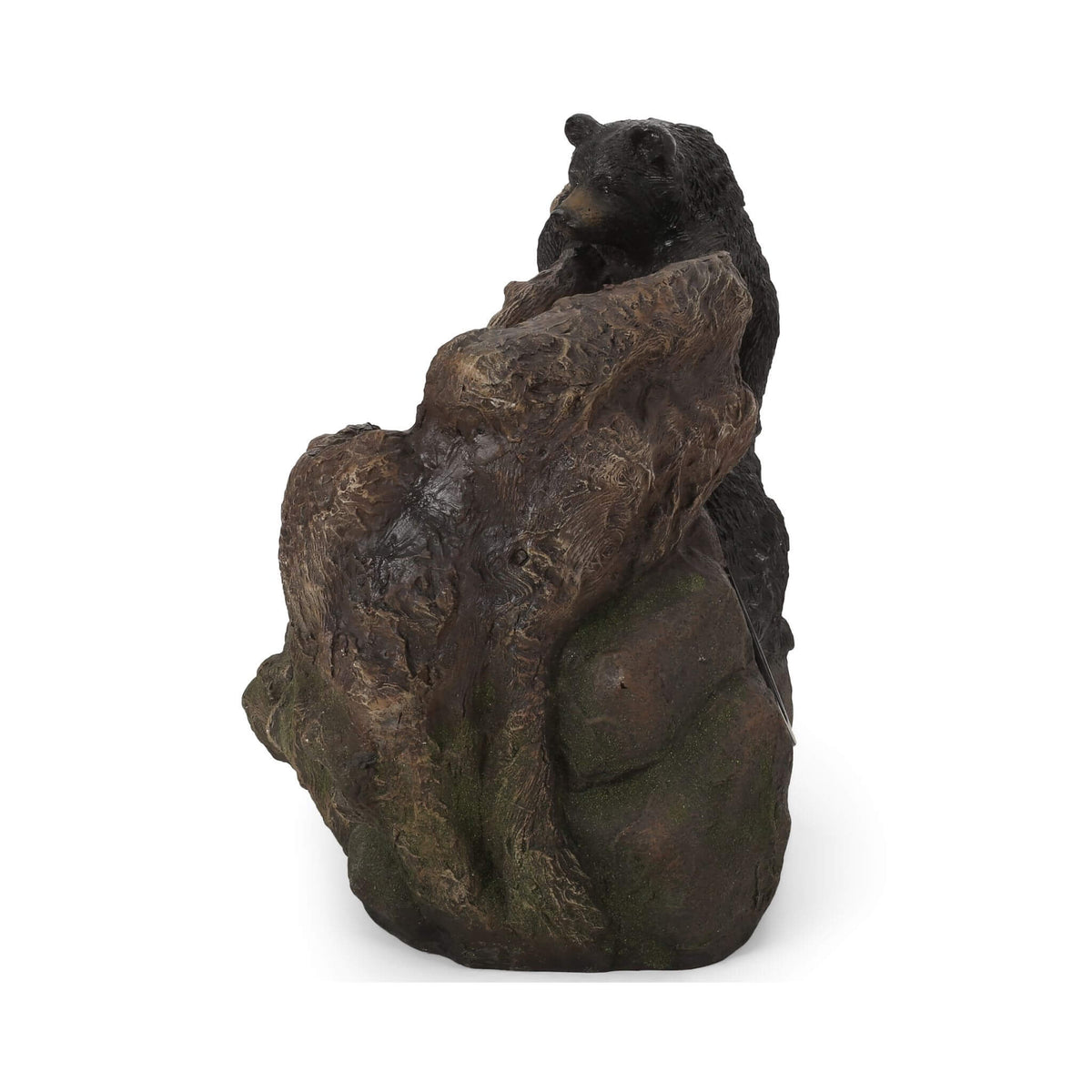 [CLEARANCE] Alora 22-Inch Weather-Resistant Outdoor Bears On A Log Floor Fountain With LED Lights (SAK77651)
