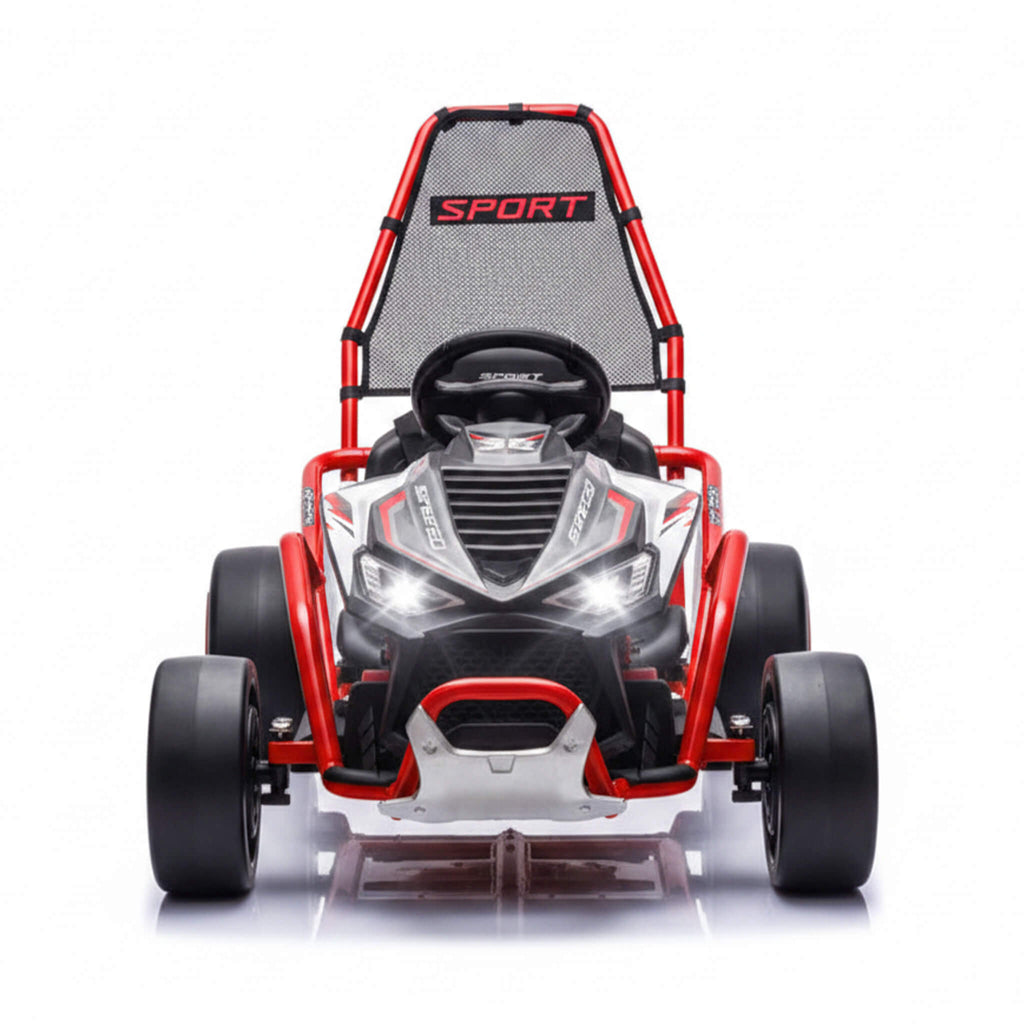 24V 400W Kids Electric Drift Go-Kart With Roll Cage, Bluetooth And Safety Harness (SAK82435)