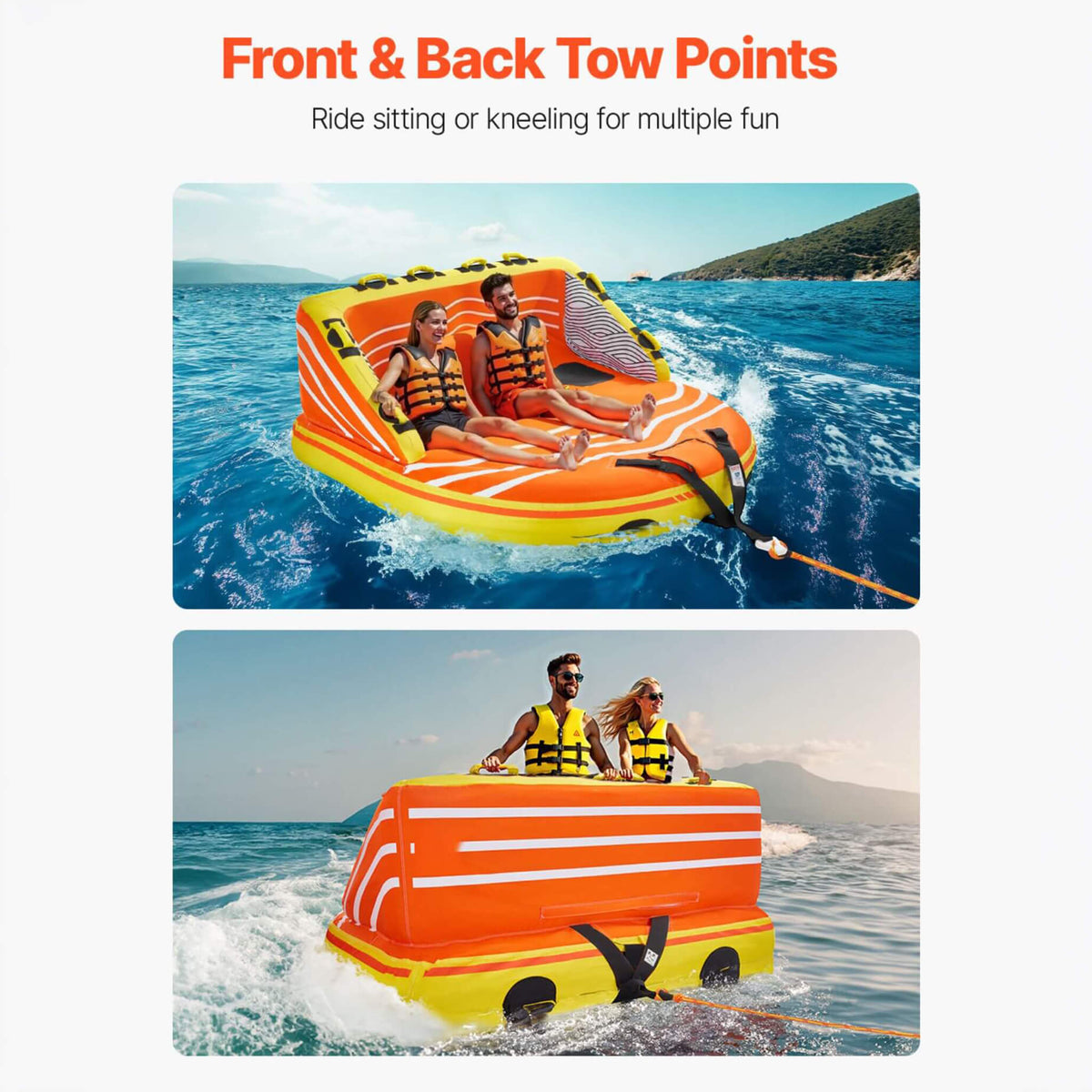 3-Person Inflatable Towable Boat Tube For Water Sports (SAK48091)