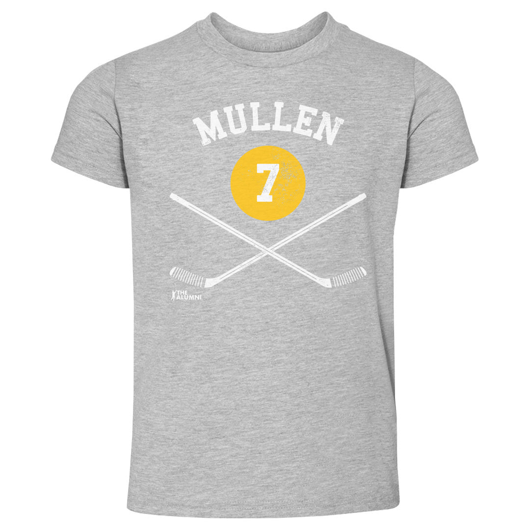 Joe Mullen Pittsburgh 7 Sticks WHT