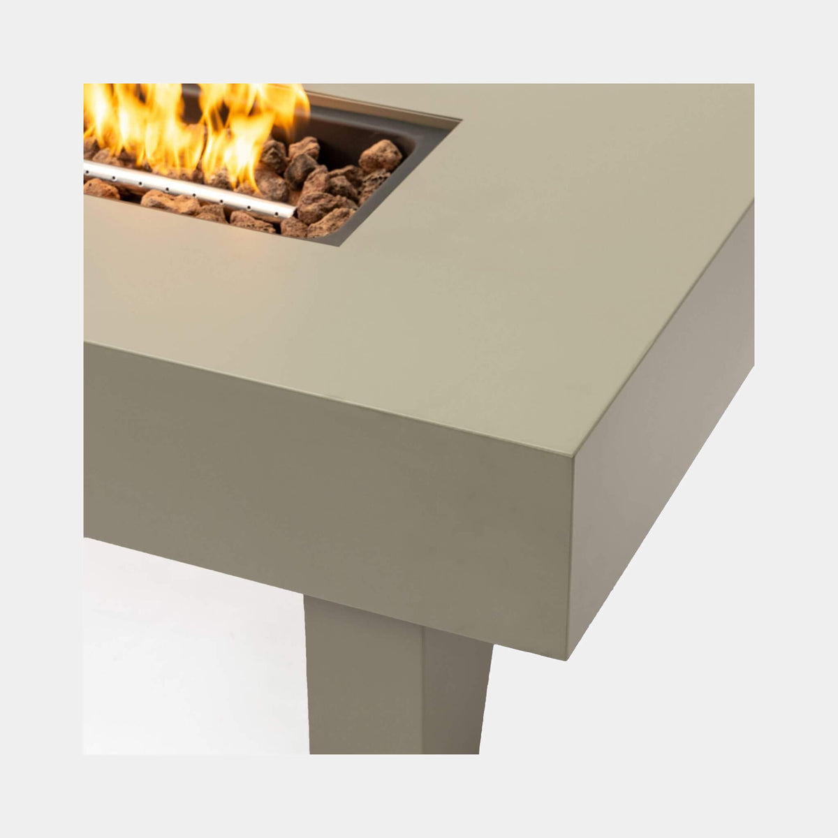 Alora 42-Inch 50K BTU Iron Liquid Propane Fire Pit Table With Glass Stones (SAK63845)