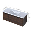 Nuvia Floating Bathroom Vanity With Resin Sink Soft Close Doors (SAK82560)