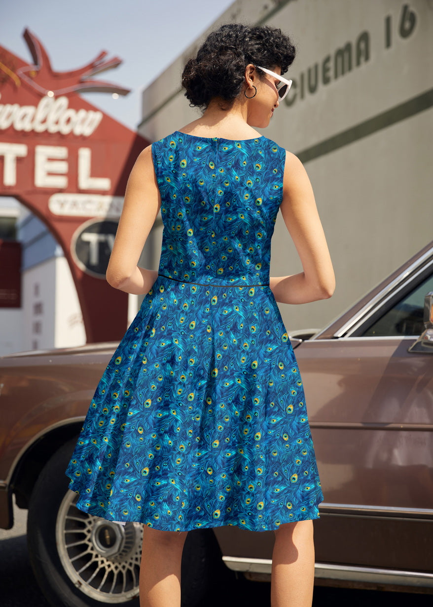 Elizabeth Dress in Peacock - XL only
