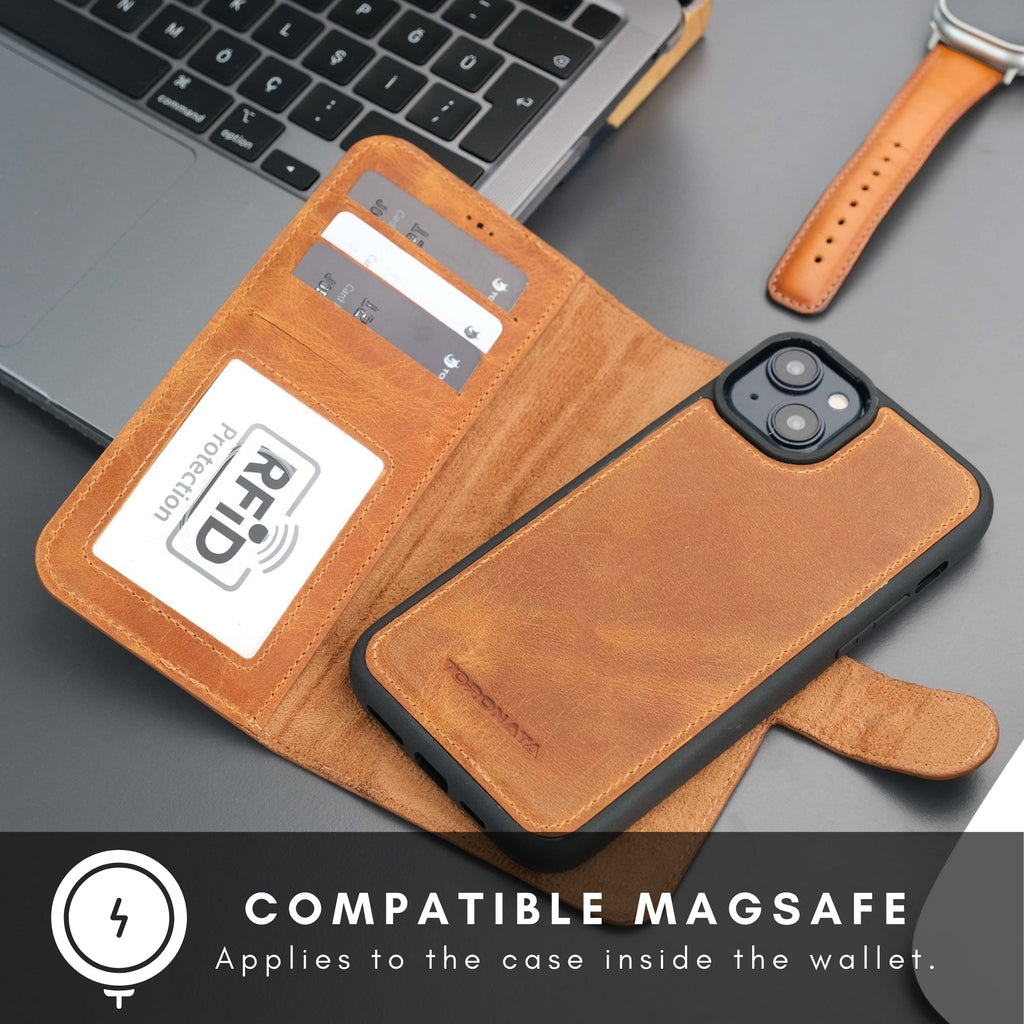Casper Leather iPhone 14 Wallet Case | MagSafe