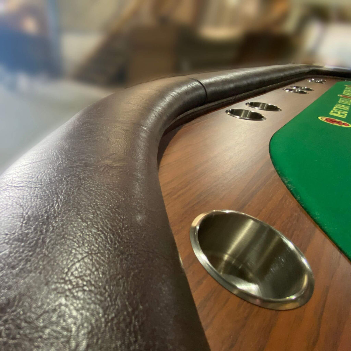 Luxury 96-Inch Gaming Table With LED Lights, Durable Velvet Surface, And Sturdy Pedestal Base (SAK92853)