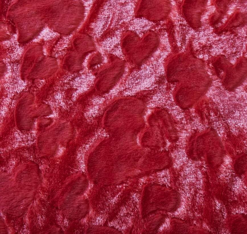 DaDa Bedding Luxury Romantic Red Lovely Hearts Dreamy Plush Faux Fur Throw Blanket (19)