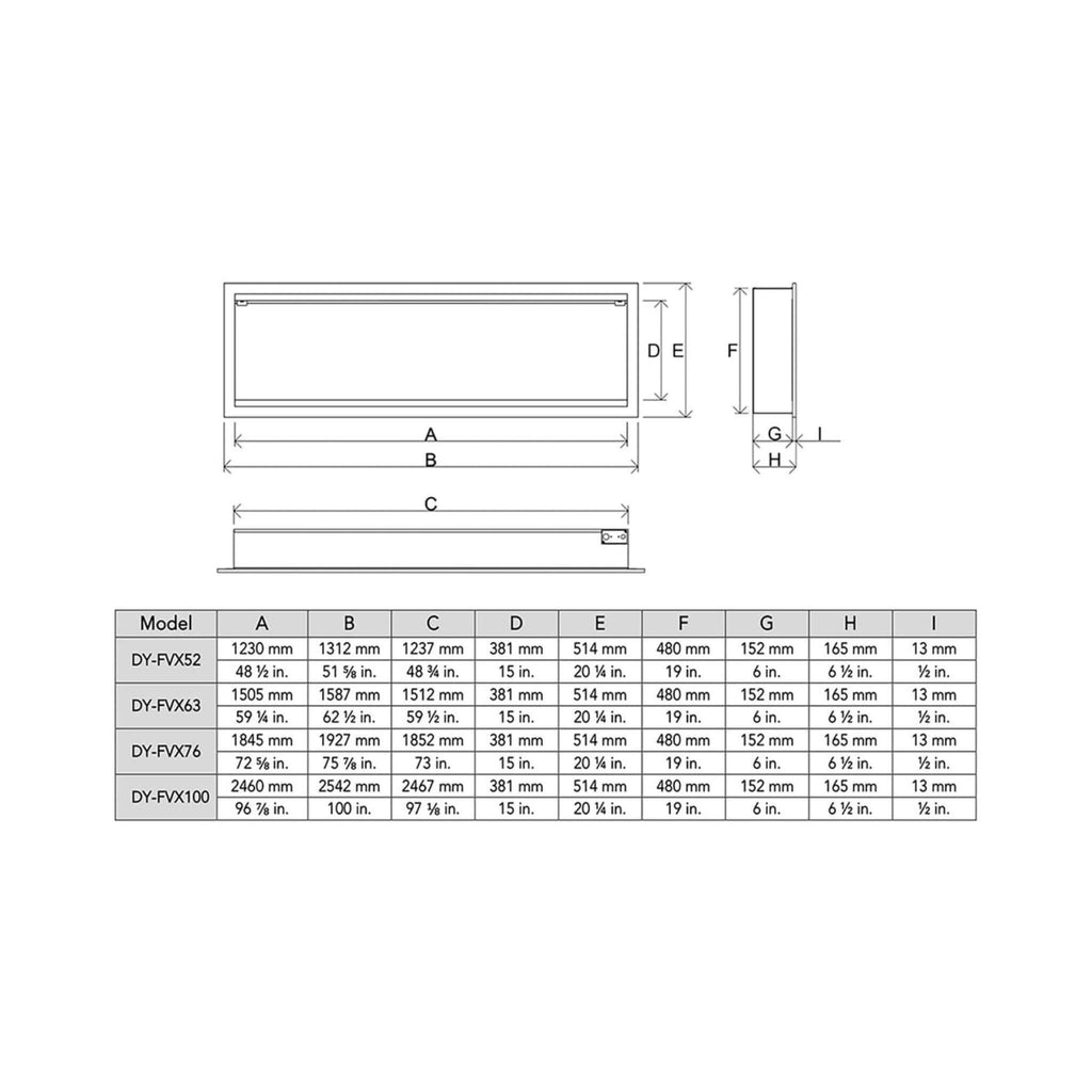 Dynasty Tempo 52-Inch Smart Virtual Linear Electric Fireplace With Dynasty App [DY-FVX52] (SAK76421)