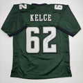 Autographed/Signed Jason Kelce Philadelphia Green Football Jersey PSA COA