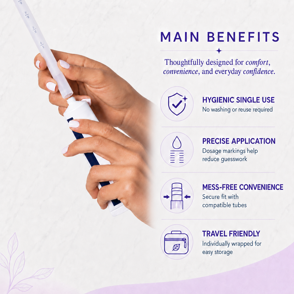 Disposable Vaginal Cream Applicators for Premarin, Estrace & many others (120ct)