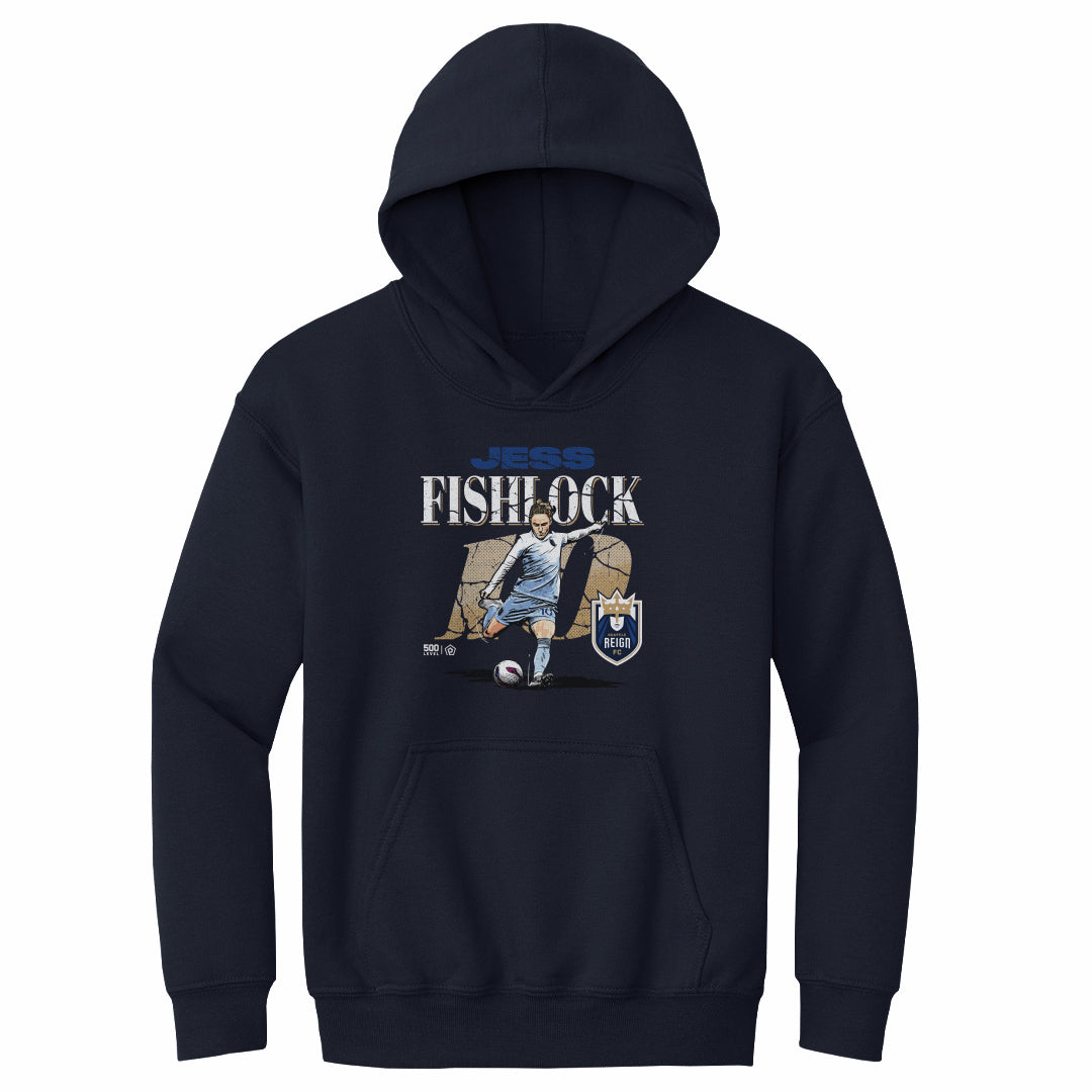 Jess Fishlock Seattle Reign FC Cracked Number WHT