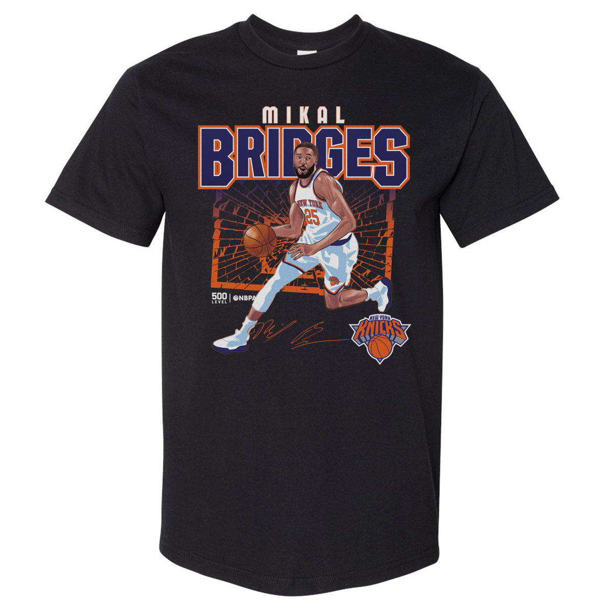 Mikal Bridges New York Knicks Shattered WHT
