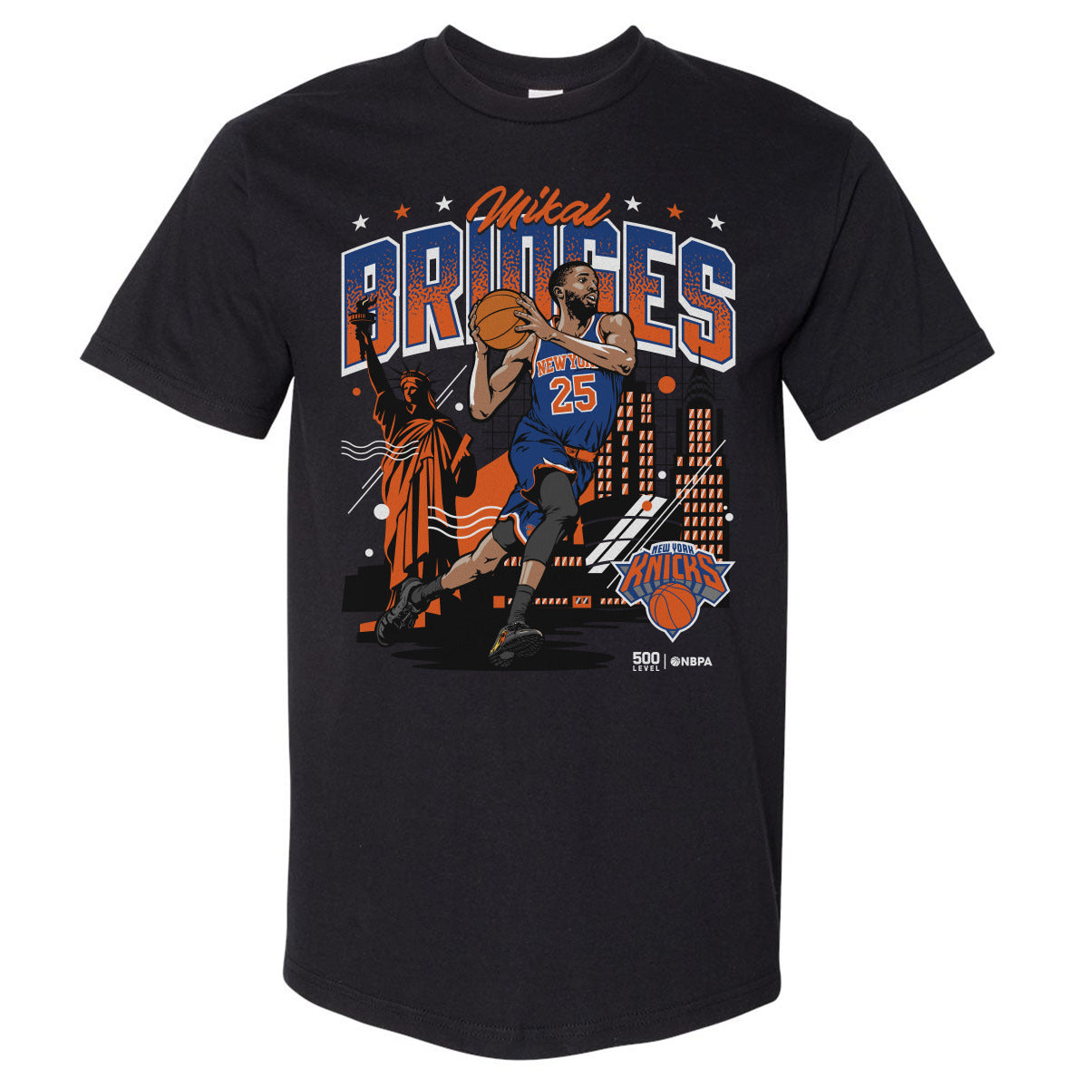 Mikal Bridges New York Knicks Skyline WHT