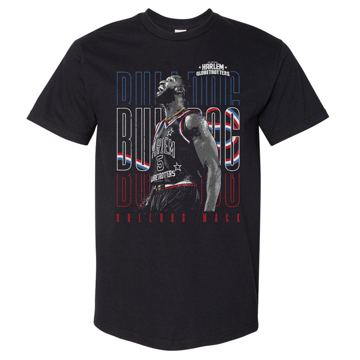 Bulldog Mack Harlem Globetrotters Outline Repeat WHT