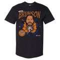 Jalen Brunson New York Knicks Caricature Retro WHT