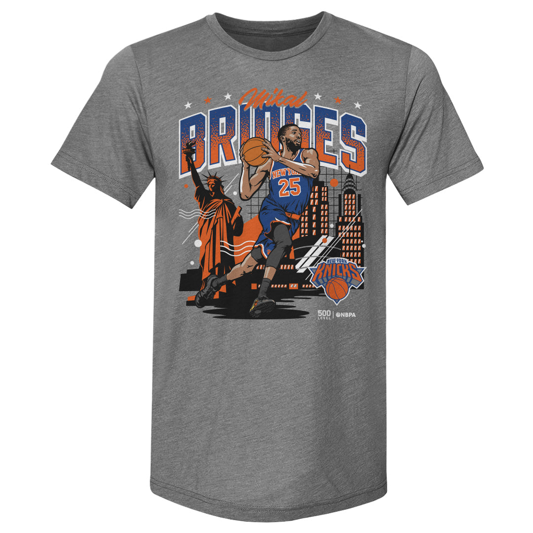 Mikal Bridges New York Knicks Skyline WHT