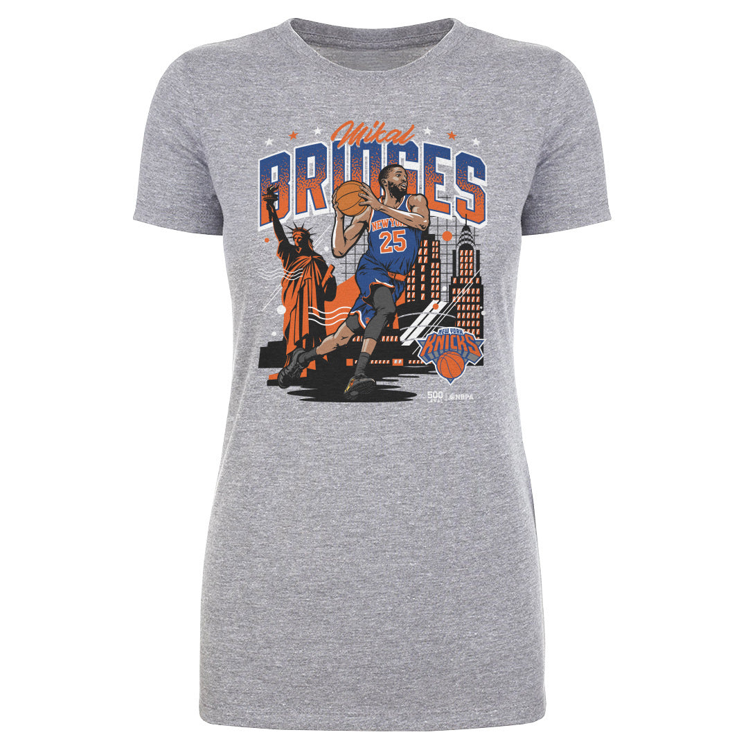 Mikal Bridges New York Knicks Skyline WHT