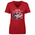 Jack Hughes New Jersey American Flag WHT