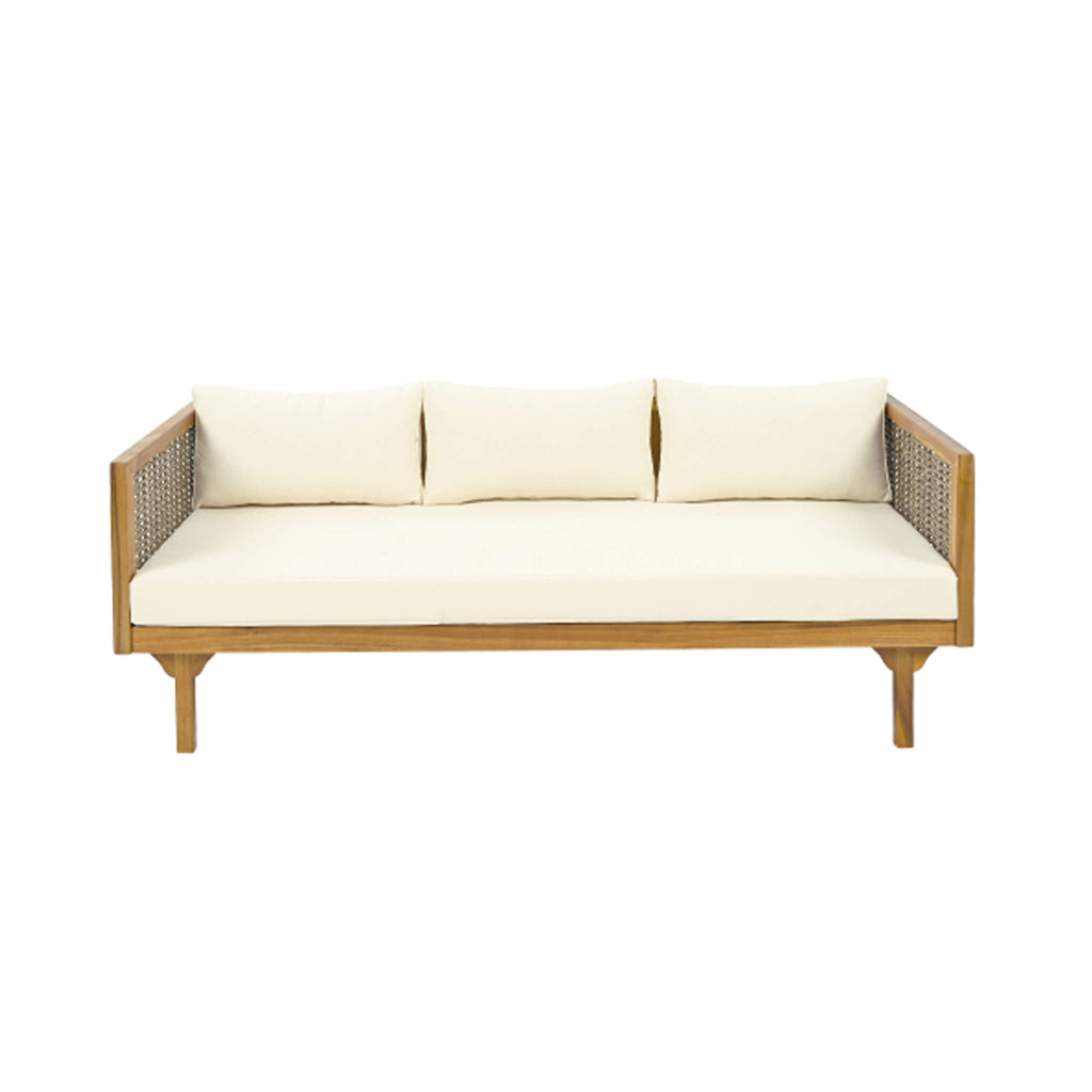 Alora 3-Seater Acacia Wood Daybed Sofa With Water-Resistant Cushions (SAK65773)