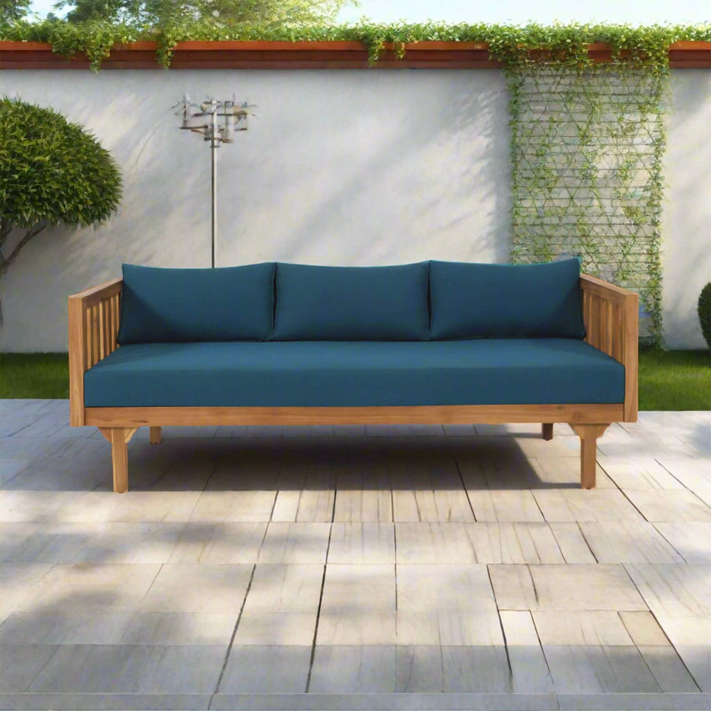 Alora 3-Seater Acacia Wood Daybed Sofa With Water-Resistant Cushions (SAK65773)