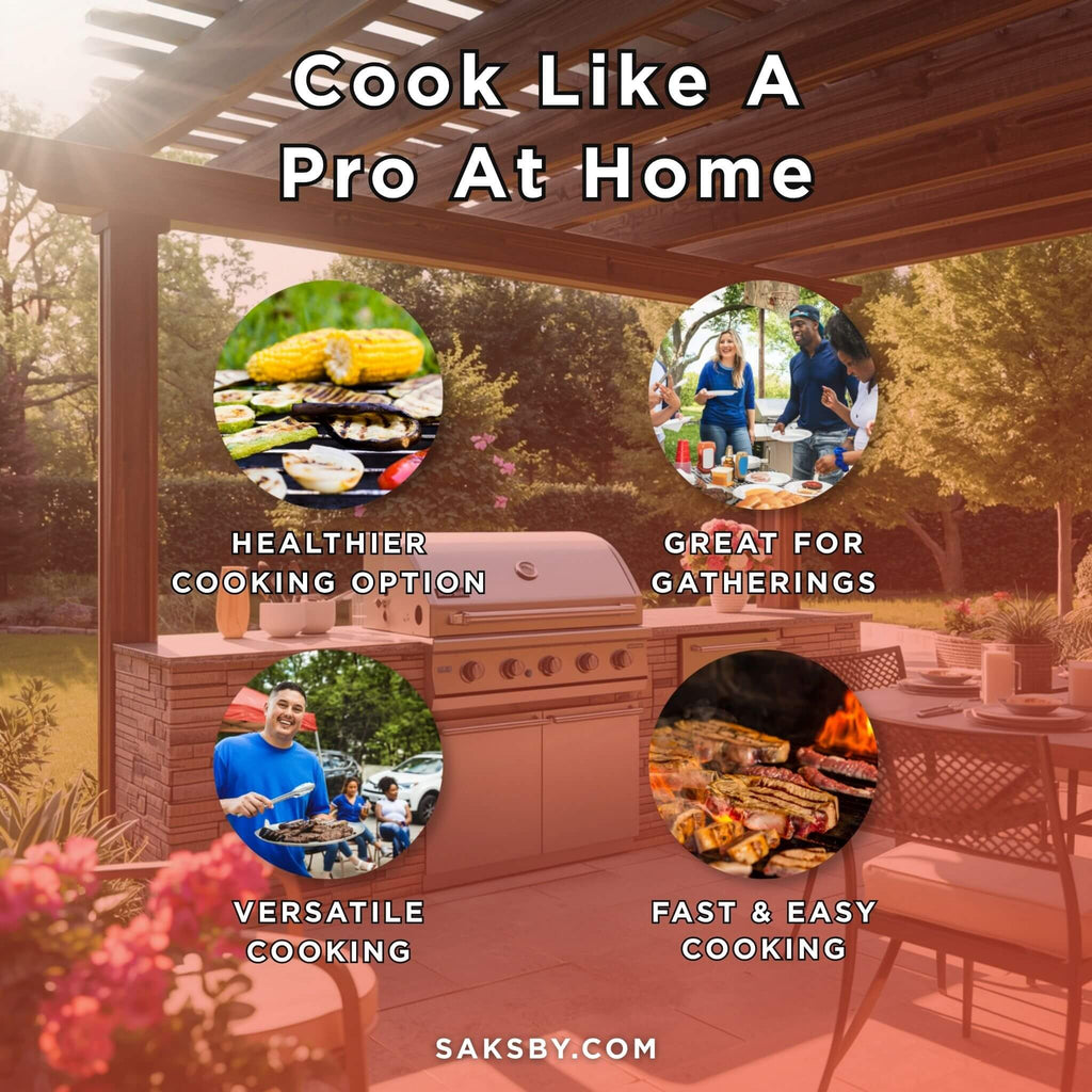 American Outdoor Grill T-Series 24-Inch 2-Burner Built-In Natural Gas Grill W/ Rotisserie Kit [24NBT] (SAK65205)