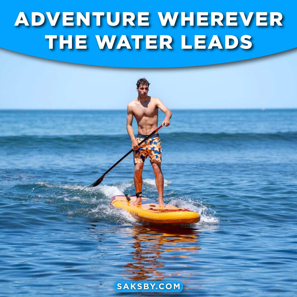 Aqua Marina Fusion 10FT Premium All-Around SUP W/ Durable PVC Rail Layers & Grooved EVA Footpad [BT-23FUP] (SAK37195)
