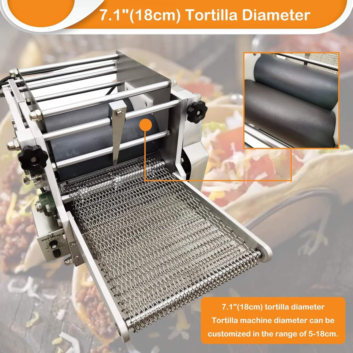 Heavy-Duty Commercial Automatic Corn Tortilla Making Machine (SAK60513)
