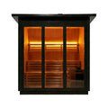 Custom 8-Person Luxury Spruce Outdoor Steam Sauna With Heater And Stones [Made-To-Order] (SAK51642)