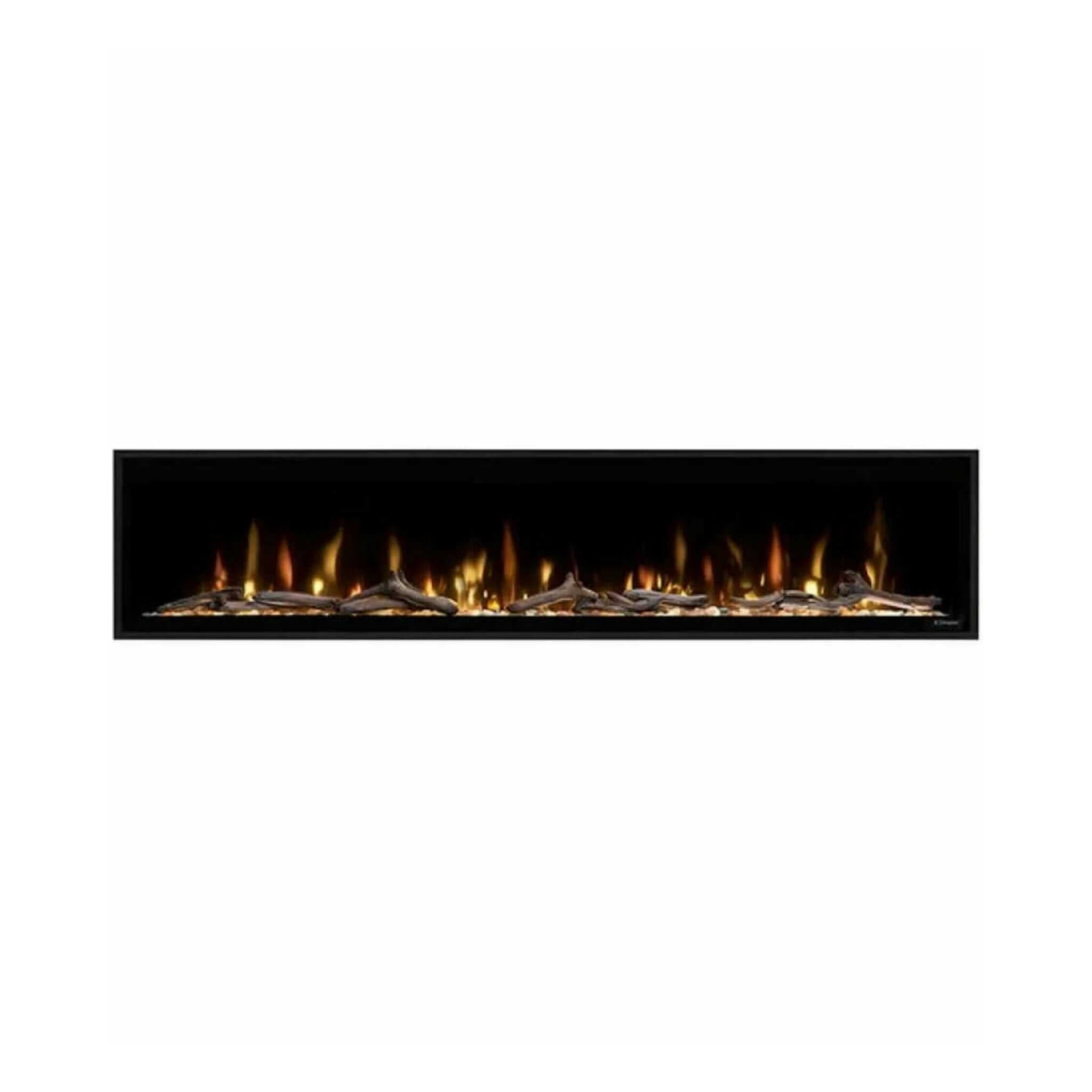 Dimplex Ignite Evolve Built-In Frosted Tumbled Glass Linear Electric Fireplace With Heat Boost System & Trim Kit (SAK59214)