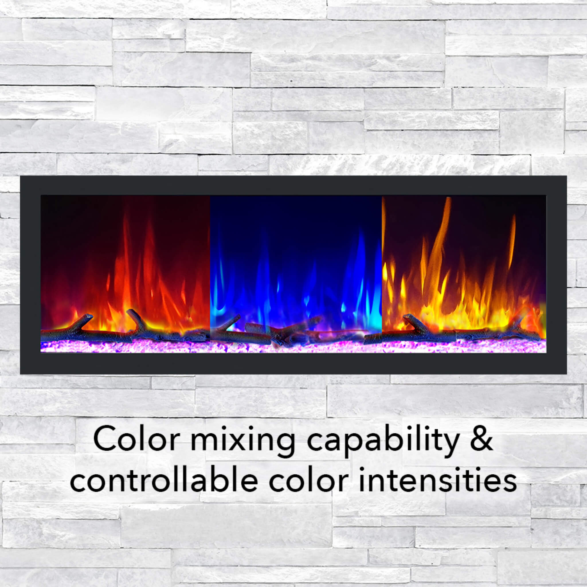 Dynasty Cascade 74-Inch Smart Linear Electric Fireplace [DY-BTX74] (SAK61984)