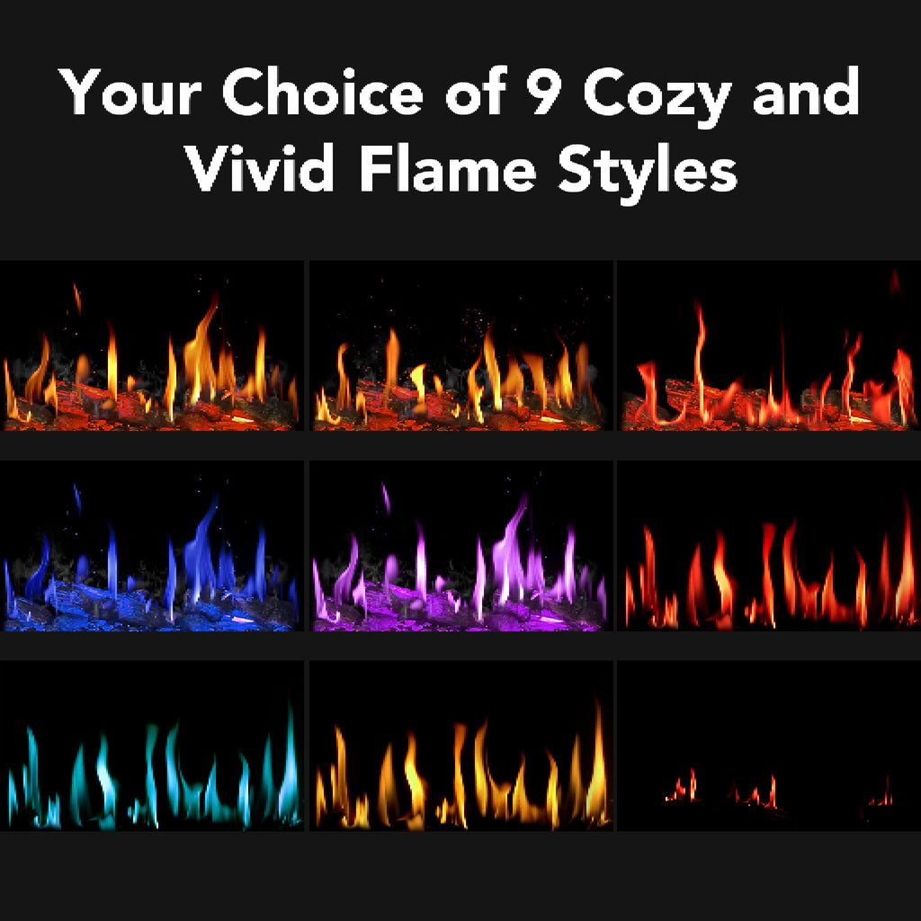 Dynasty Tempo 76-Inch Virtual Linear Electric Fireplace [DY-FVX76] (SAK84710)