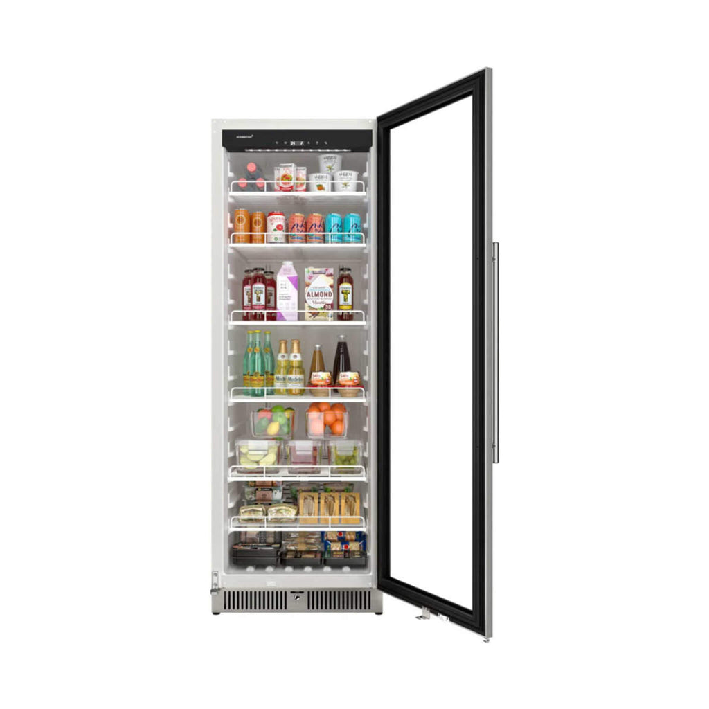 Edgestar 24-Inch 13.7 Cubic Feet Commercial Beverage Merchandiser With Temperature Alarm And Reversible Door [VBM131SS] (SAK62395)