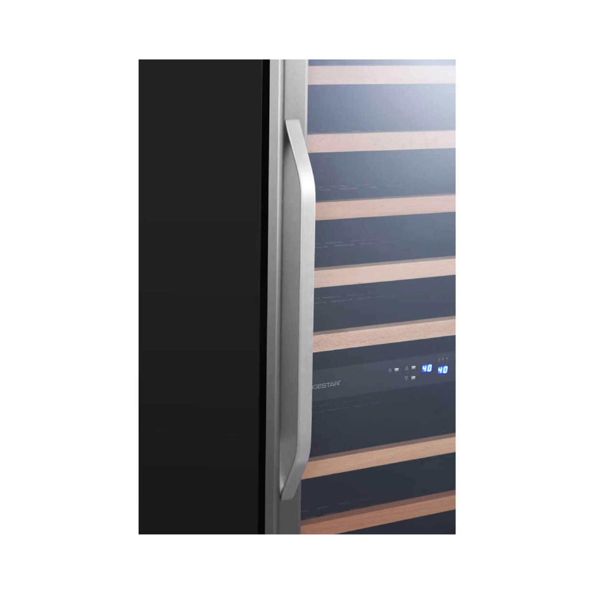 Edgestar 24-Inch 141 Bottle Capacity Freestanding Dual Zone Wine Cooler With Interior Lighting [CWR1552DZ] (SAK49245)