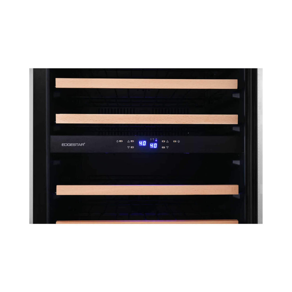 Edgestar 24-Inch 141 Bottle Capacity Freestanding Dual Zone Wine Cooler With Interior Lighting [CWR1552DZ] (SAK49245)