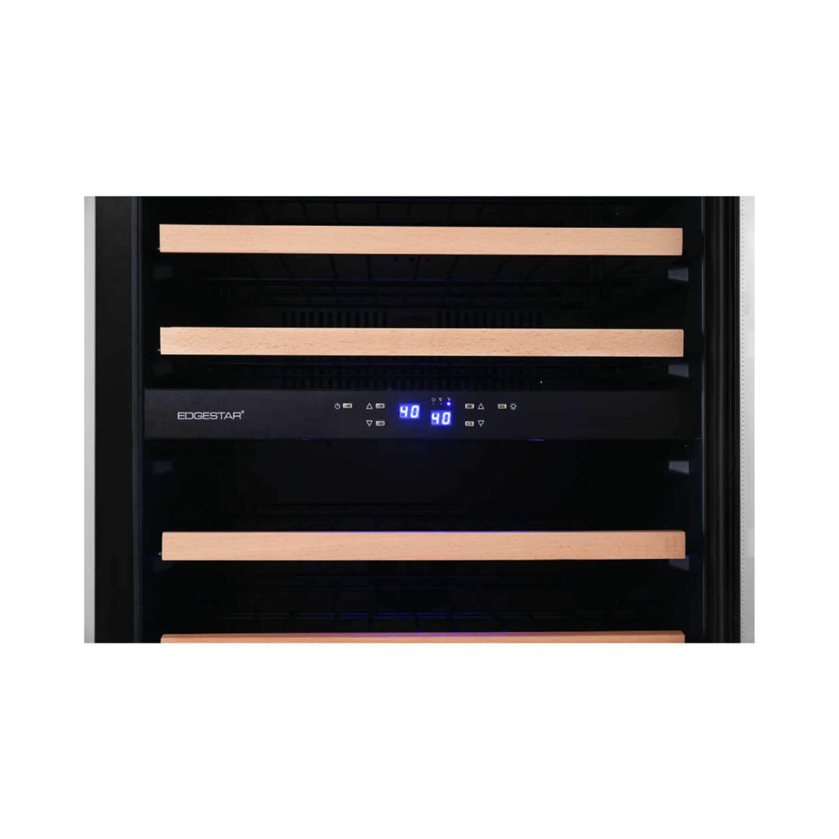 Edgestar 24-Inch 141 Bottle Capacity Freestanding Dual Zone Wine Cooler With Interior Lighting [CWR1552DZ] (SAK49245)