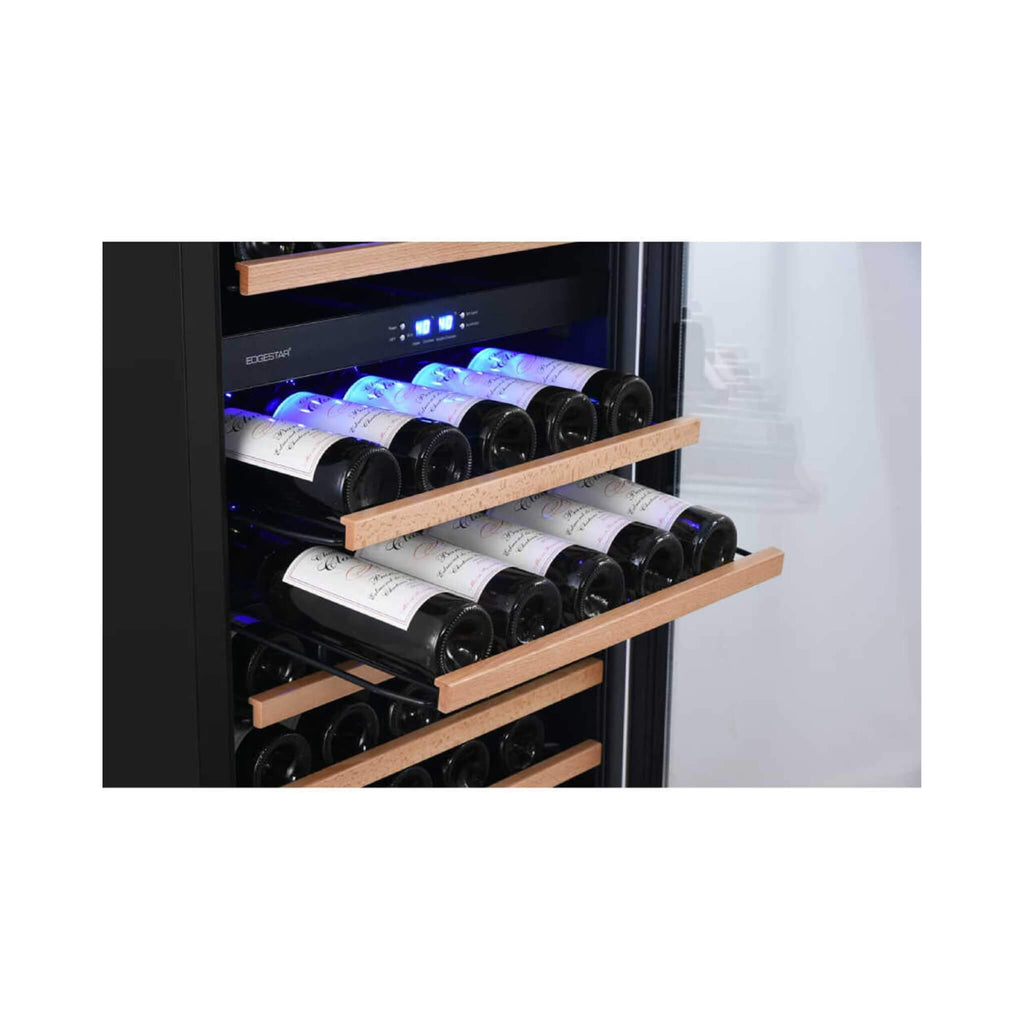 Edgestar 24-Inch 142 Bottle Built-In Dual Zone Double Door Wine Cooler With Door Lock [CWR1553DD] (SAK30742)