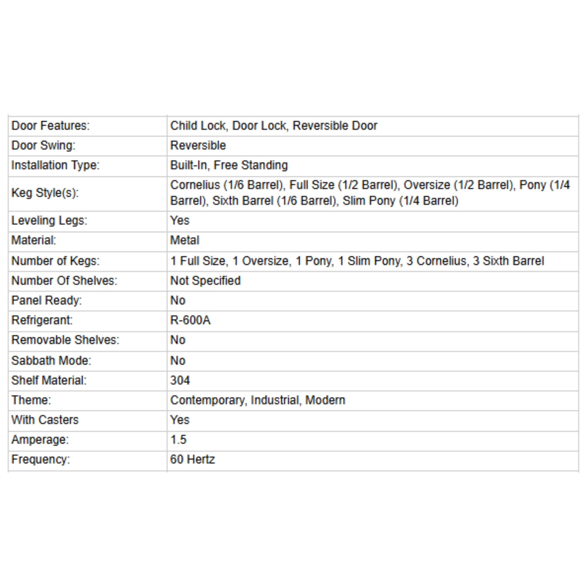 Edgestar 24-Inch Outdoor Kegerator Conversion Refrigerator With Forced Air Refrigeration [BR7001SSOD] (SAK17462)