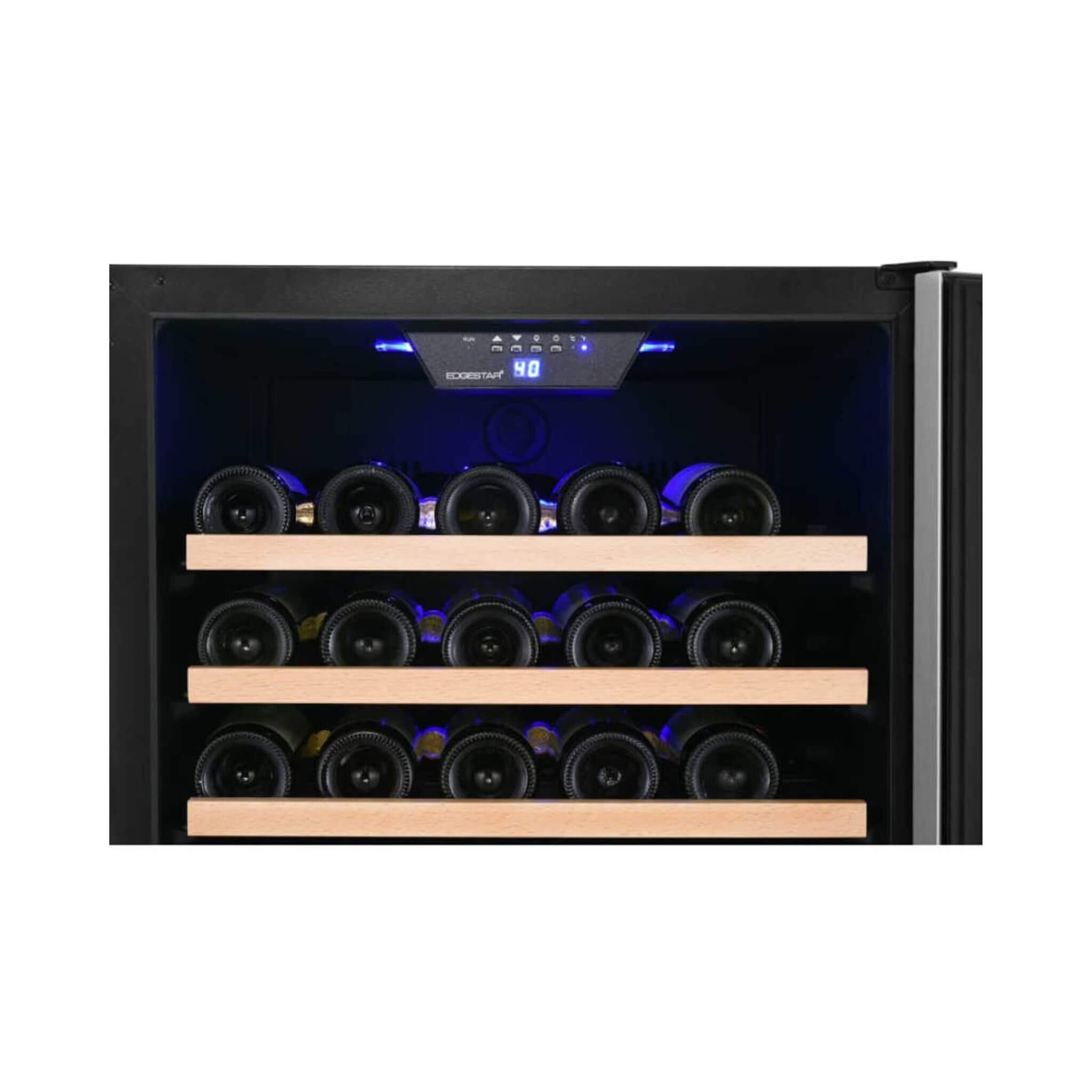 Edgestar 24-Inch Wide 151 Bottle Capacity Freestanding Single Zone Wine Cooler With Even Cooling Technology (SAK30756)