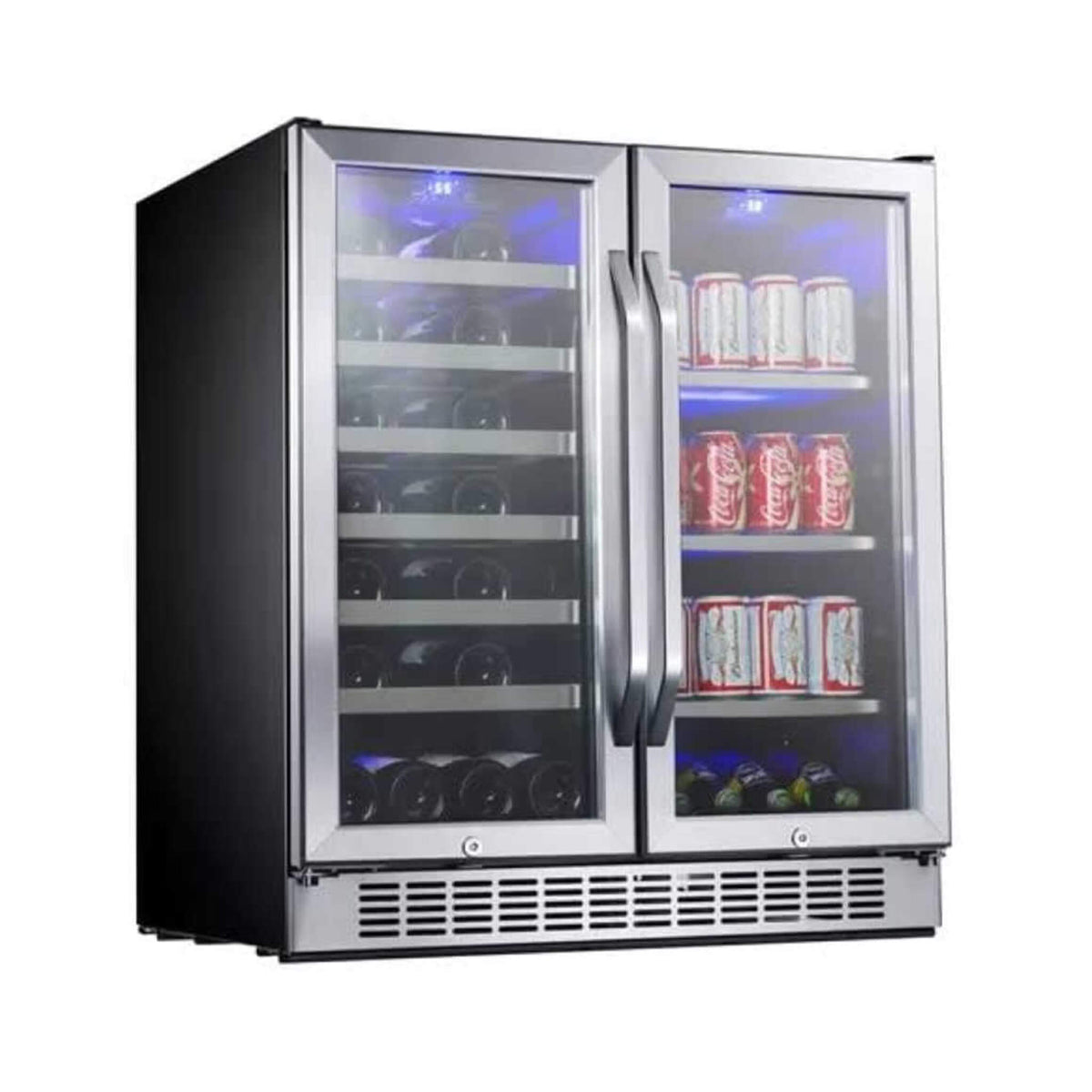 Edgestar 30-Inch Wide 28 Bottle Built In Dual Zone Beverage Center With 86 Can Capacity (SAK35972)