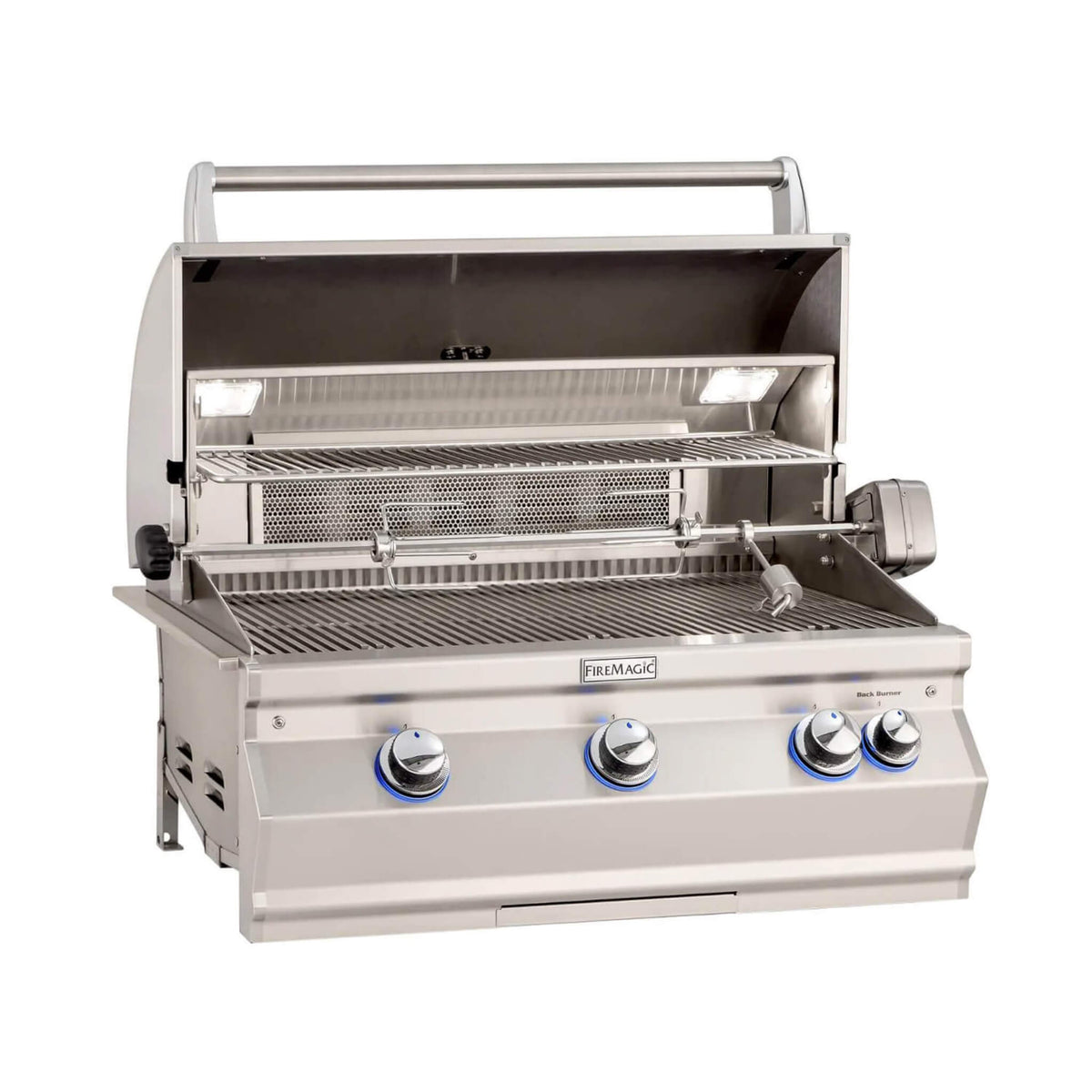 Fire Magic Aurora 36-Inch Multi-User Built-In Grill With Analog Thermometer & Rotisserie Kit [A790I-8EAN/P] (SAK42701)