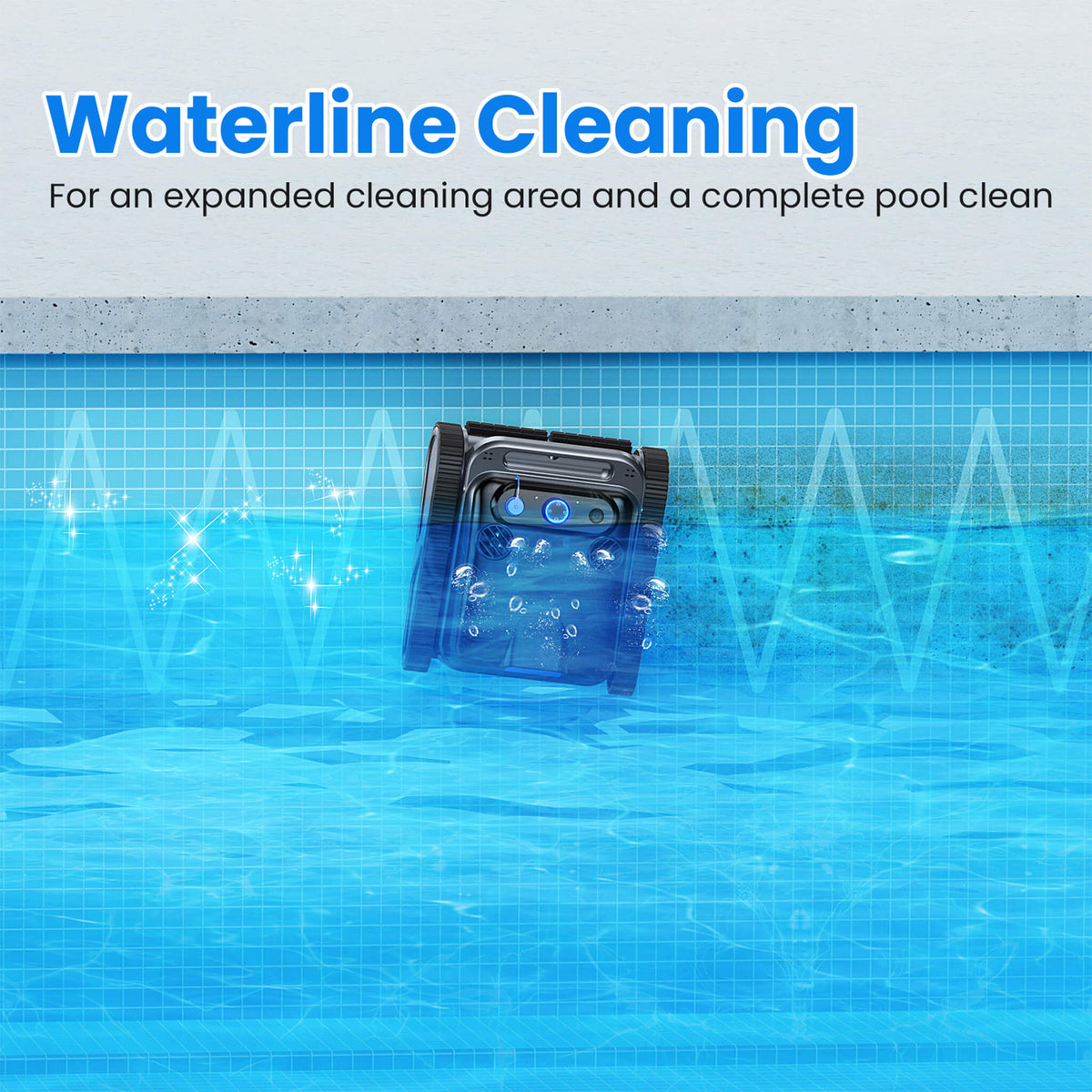 Heavy-Duty Cordless Wall Climbing Robotic Pool Vacuum Cleaner (SAK80239)