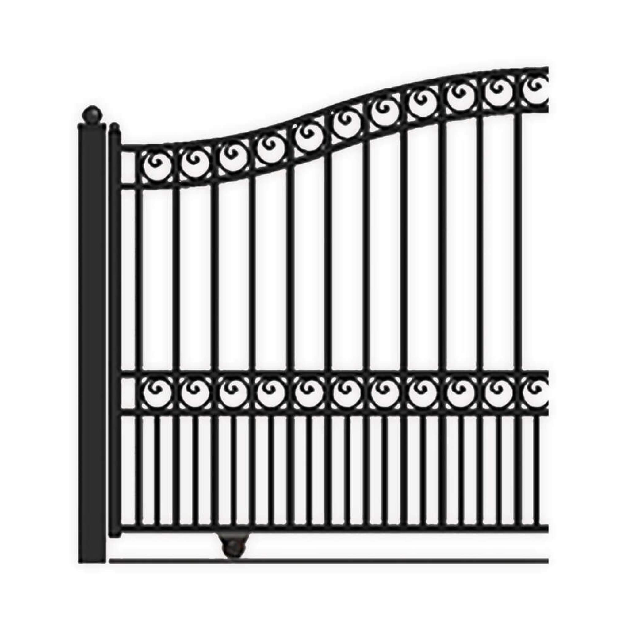 [12-18FT] Heavy-Duty Paris-Style Premium Steel Sliding Driveway Gate (SAK14850)