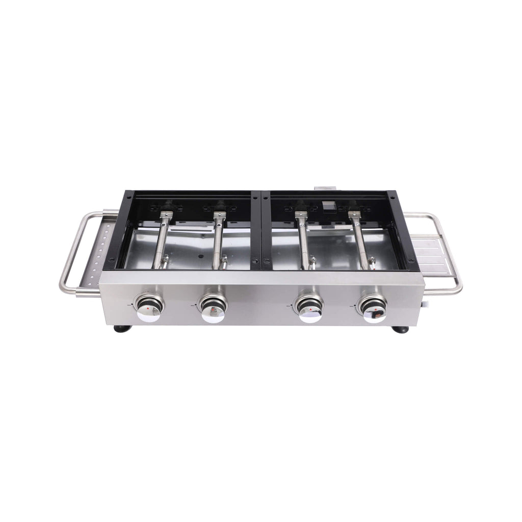 High Temperature 40K BTU 2-Burner Stainless Steel Plancha Combo Gas Grill (SAK71285)