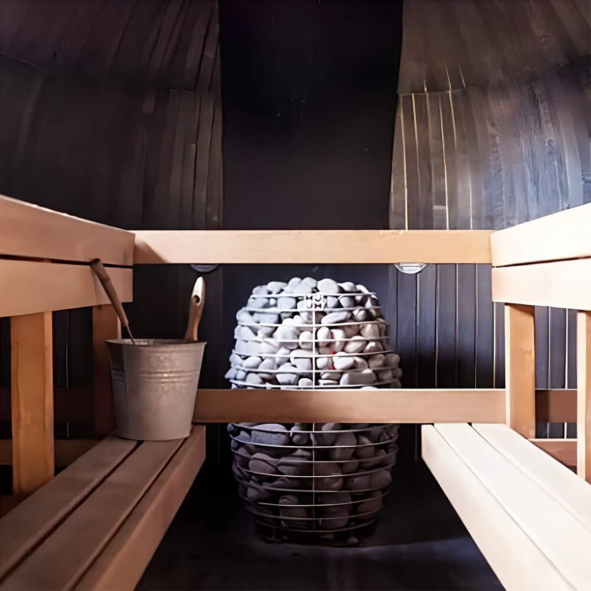 Huum Hive Premium Floor-Mounted Sauna Heater With UKU Local Digital Controller, Extension Box & Sauna Stones (SAK61250)