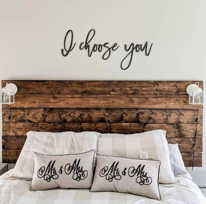 I Choose You Wood Words Sign