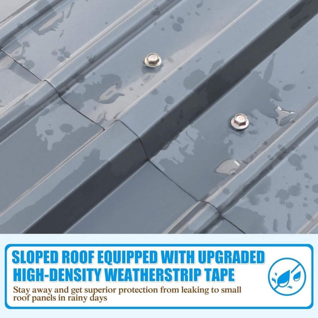 [12X20FT] Alora Premium Modern Heavy-Duty Outdoor Alloy Steel Carport Canopy (SAK91486)