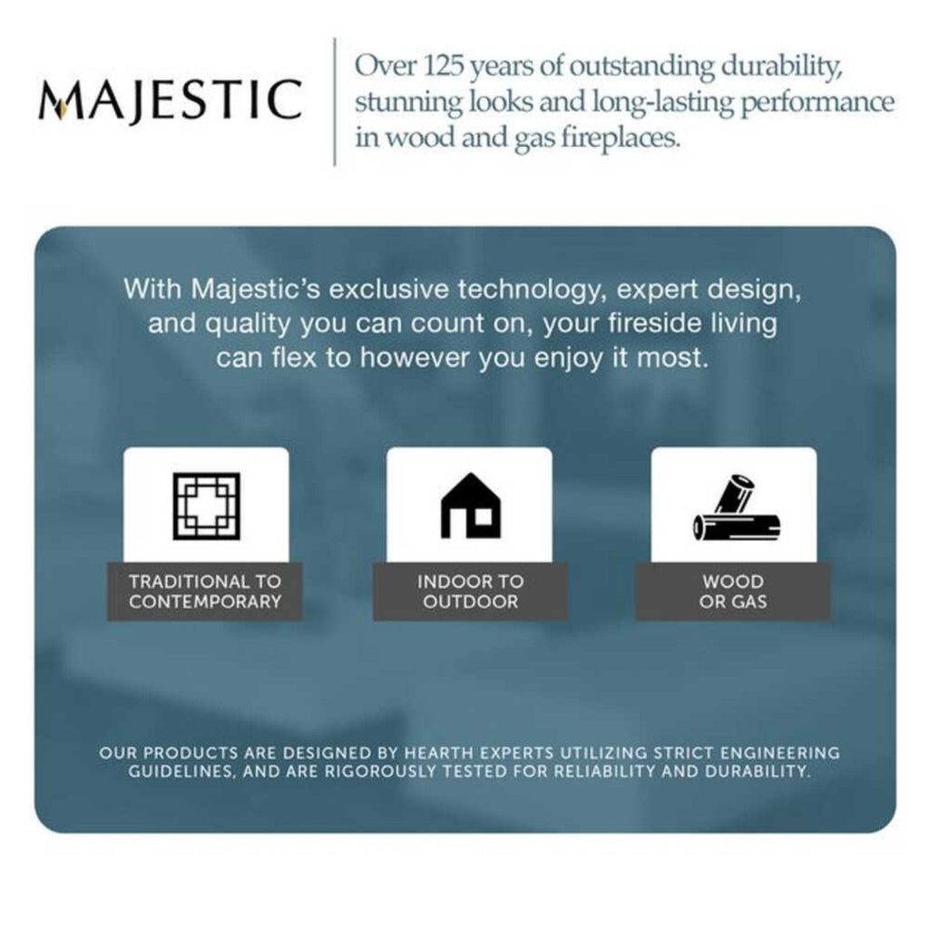 Majestic Meridian 42-Inch Platinum Natural Gas Fireplace [MER42PN] (SAK51823)